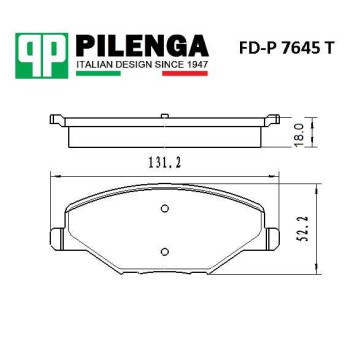 Колодки тормозные диск.усиленные POLO SEDAN, RAPID, FABIA <b>PILENGA FD-P7645T</b>-1