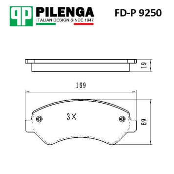 Колодки тормозные диск.передние с датчиком BOXER III <b>PILENGA FD-P9250</b>-1