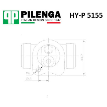 Цилиндр тормозной задний NEXIA, LANOS, KADETT, Matiz HY-P 5155 <b>PILENGA HY-P5155</b>-1