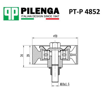 Ролик натяжителя ремня приводного DUCATO, DAILY <b>PILENGA PT-P4852</b>-1