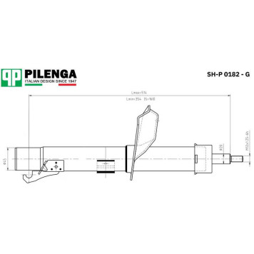 Амортизатор передний FOCUS 1 правый газовый <b>PILENGA SH-P0182-G</b>-1