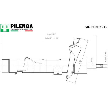 Амортизатор передний FOCUS 2 левый газовый <b>PILENGA SH-P0202-G</b>-1