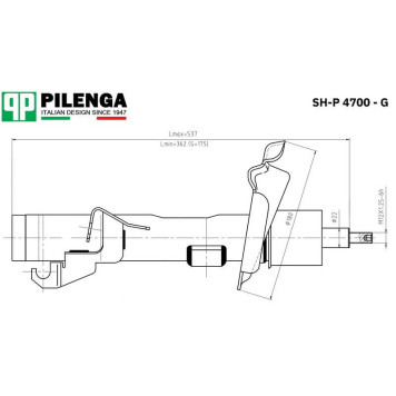 Амортизатор передний MAZDA 3 правый газовый <b>PILENGA SH-P4700-G</b>-1