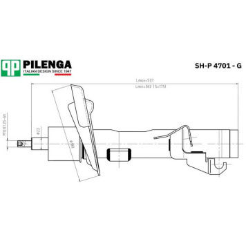Амортизатор передний MAZDA 3 левый газовый <b>PILENGA SH-P4701-G</b>-1