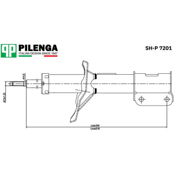 Амортизатор передний правый <b>PILENGA SH-P7201</b>-1