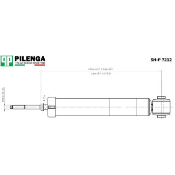 Амортизатор задний OUTLANDER <b>PILENGA SH-P7212</b>-1