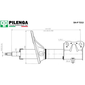 Амортизатор передний LANCER <b>PILENGA SH-P7213</b>-1