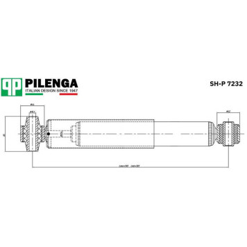Амортизатор задний, газовый <b>PILENGA SH-P7232</b>-1