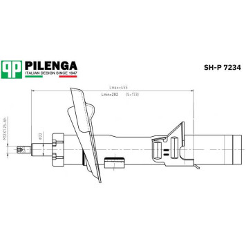 Амортизатор передний левый, газовый <b>PILENGA SH-P7234</b>-1