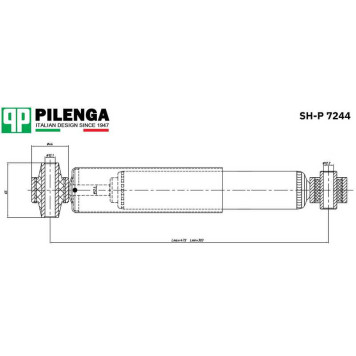 Амортизатор задний, газовый <b>PILENGA SH-P7244</b>-1
