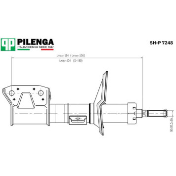 Амортизатор передний, газовый <b>PILENGA SH-P7248</b>-1