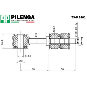 Стойка стабилизатора BOXER II, DUCATO Q11, Q15, JUMPER II <b>PILENGA TS-P2401</b>-1