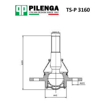 Шаровая опора BOXER II, DUCATO Q18, JUMPER II <b>PILENGA TS-P3160</b>-1