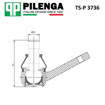 Опора шаровая переднего нижнего рычага правая FORD FOCUS III <b>PILENGA TS-P3736</b>-1