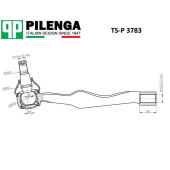 Наконечник тяги рулевой левый <b>PILENGA TS-P3783</b>