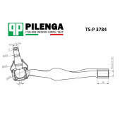 Наконечник тяги рулевой правый <b>PILENGA TS-P3784</b>