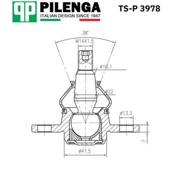 Опора шаровая VW T5 <b>PILENGA TS-P3978</b>-1
