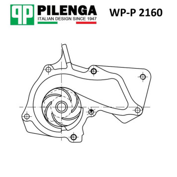 Помпа системы охлаждения FORD, MAZDA, VOLVO 1.6 <b>PILENGA WP-P2160</b>-1