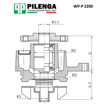 Помпа системы охлаждения FORD, MAZDA, VOLVO 1.8-2.0 <b>PILENGA WP-P2200</b>-1