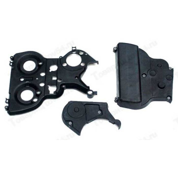 Кожух ремня ГРМ ВАЗ 21124 (комполкт 3 части) НОВЫЙ <b>ПЛАСТИК 21124-1006209 + 1124-1006218 + 1124-1006226</b>