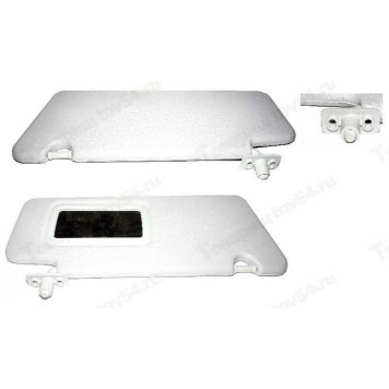 Козырек солнцезащитный ВАЗ 2170 с зеркалом (к-т=2шт) <b>Пластик 2170-8204010/11</b>