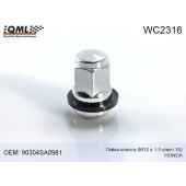Гайка колеса м12 х 1.5 ключ 19 honda (для штамп.диска) <b>QML WC2316</b>