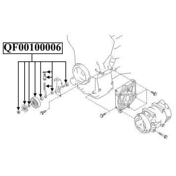 Ролик натяжной ремня кондиционера <b>QUATTRO FRENI QF00100006</b>-2