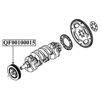 Шкив коленвала 4B12 <b>QUATTRO FRENI QF00100015</b>-2