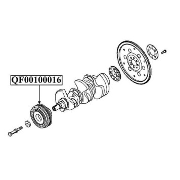 Шкив коленвала 6G74 <b>QUATTRO FRENI QF00100016</b>-2