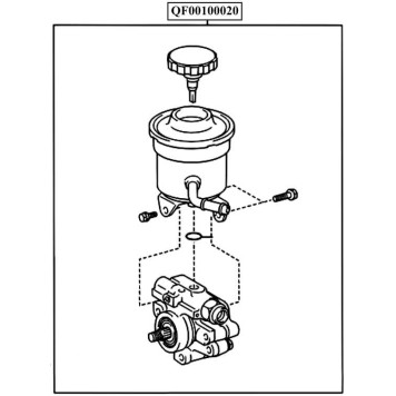 Насос гур PRADO 120 1GRFE 05 <b>QUATTRO FRENI QF00100020</b>-1