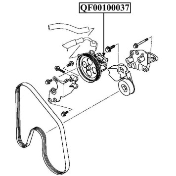 Насос гидроусилителя руля MITSUBISHI L200 2005- MITSUBISHI PAJERO SPORT 2008- <b>QUATTRO FRENI QF00100037</b>