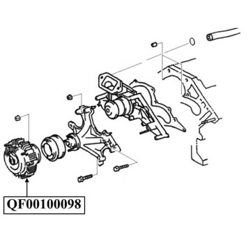 Муфта вентилятора охлаждения 13UZ <b>QUATTRO FRENI QF00100098</b>-1