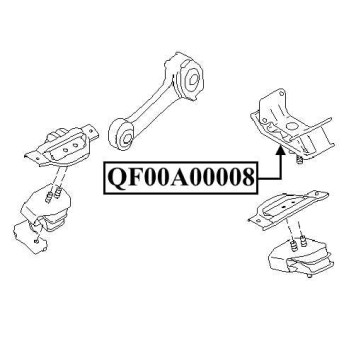 Подушка двигателя задняя SUBARU FORESTER 2005- SUBARU IMPREZA 2005- SUBARU LEGACY 2005 <b>QUATTRO FRENI QF00A00008</b>-2