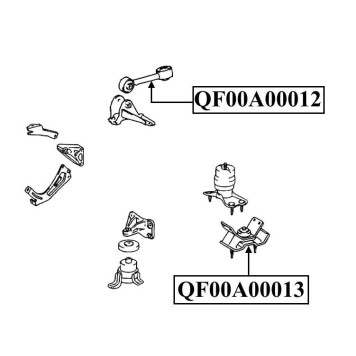 Подушка двигателя <b>QUATTRO FRENI QF00A00012</b>-2