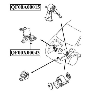 Подушка двигателя задняя <b>QUATTRO FRENI QF00A00015</b>-1