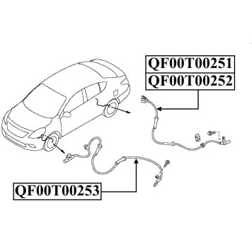 Импульсный датчик ABS <b>QUATTRO FRENI QF00T00252</b>-1