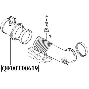 Датчик массового расхода воздуха в сборе <b>QUATTRO FRENI QF00T00619</b>-1