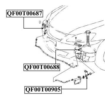 Форсунка омывателя фары LH IS 05 <b>QUATTRO FRENI QF00T00688</b>-1