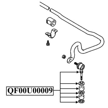 Тяга стабилизатора передняя <b>QUATTRO FRENI QF00U00009</b>-1