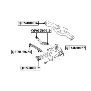 Сайленблок задней тяги <b>QUATTRO FRENI QF00U00010</b>