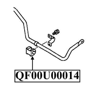 Втулка заднего стабилизатора D20 <b>QUATTRO FRENI QF00U00014</b>-1