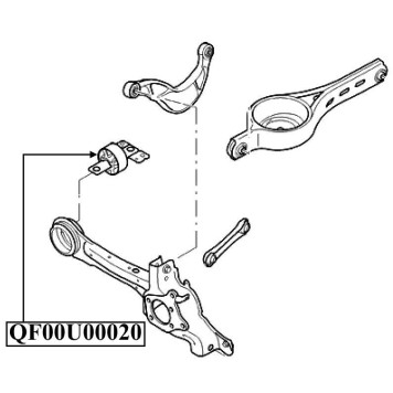 Сайленблок заднего продольного рычага <b>QUATTRO FRENI QF00U00020</b>-1