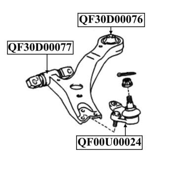 Опора шаровая нижняя правая <b>QUATTRO FRENI QF00U00024</b>-1