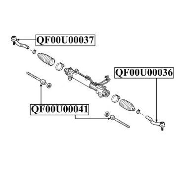 Тяга рулевая <b>QUATTRO FRENI QF00U00041</b>-1