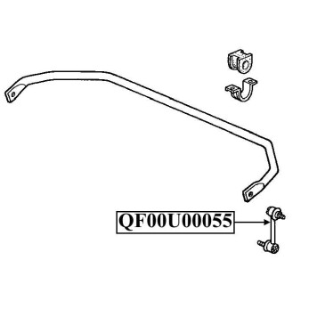 Тяга стабилизатора задняя <b>QUATTRO FRENI QF00U00055</b>-1