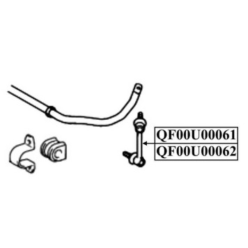 Тяга стабилизатора задняя правая <b>QUATTRO FRENI QF00U00062</b>-1