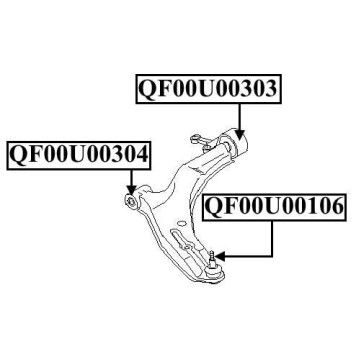 Опора шаровая переднего нижнего рычага <b>QUATTRO FRENI QF00U00106</b>-1