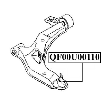 Опора шаровая переднего нижнего рычага <b>QUATTRO FRENI QF00U00110</b>-1