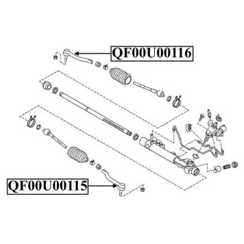 Наконечник рулевой правый <b>QUATTRO FRENI QF00U00116</b>-2