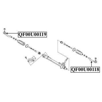 Наконечник рулевой правый <b>QUATTRO FRENI QF00U00119</b>-2